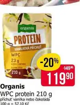 Teta Organis WPC protein 210 g příchuť vanilka nebo čokoláda nabídka