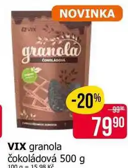 Teta VIX granola čokoládová nabídka
