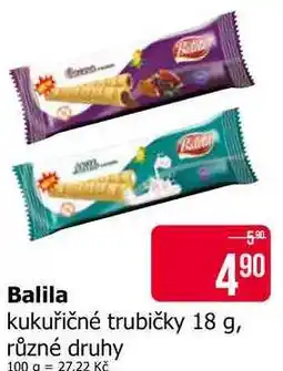Teta Balila kukuřičné trubičky 18 g, různé druhy nabídka