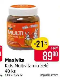 Teta Maxivita Kids Multivitamin želé 40 ks nabídka