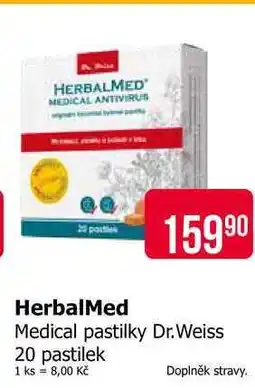 Teta HerbalMed Medical pastilky Dr. Weiss 20 pastilek nabídka