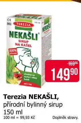 Teta Terezia NEKAŠLI, přírodní bylinný sirup nabídka