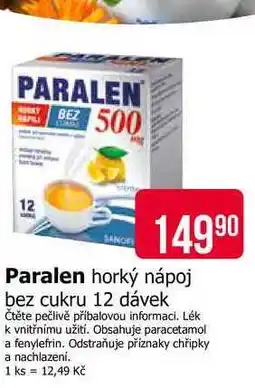 Teta Paralen horký nápoj bez cukru 12 dávek nabídka