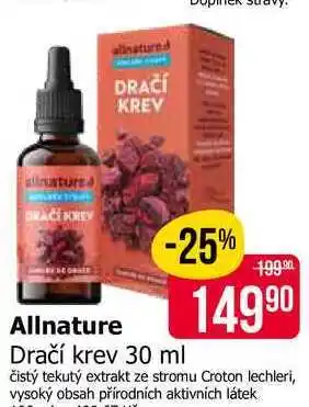 Teta Allnature Dračí krev nabídka