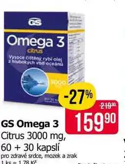 Teta GS Omega 3 Citrus 3000 mg, 60 + 30 kapslí nabídka