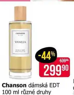 Teta Chanson dámská EDT 100 ml různé druhy nabídka