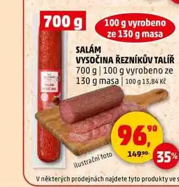 Penny Market SALÁM VYSOČINA ŘEZNÍKŮV TALÍŘ nabídka