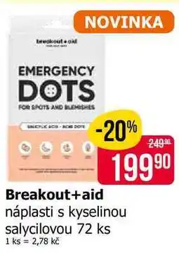 Teta Breakout+aid náplasti s kyselinou salycilovou 72 ks nabídka
