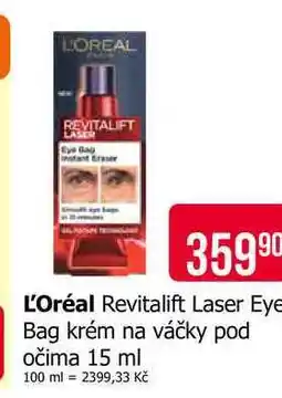 Teta L'Oréal Revitalift Laser Eye Bag krém na váčky pod očima nabídka