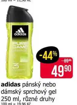 Teta adidas pánský sprchový gel 250 ml, různé druhy nabídka