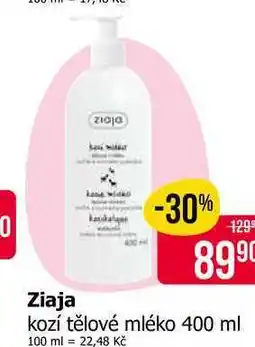 Teta Ziaja kozí tělové mléko nabídka