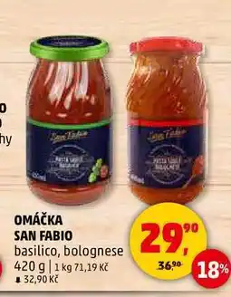 Penny Market OMÁČKA SAN FABIO basilico, bolognese nabídka