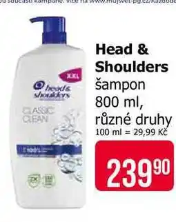 Teta Head & Shoulders šampon 800 ml, různé druhy nabídka