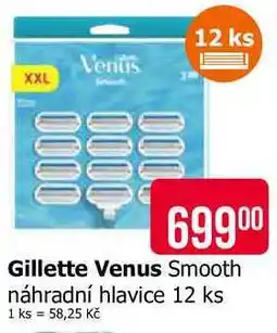 Teta Gillette Venus Smooth náhradní hlavice 12 ks nabídka