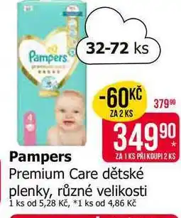 Teta Pampers Premium Care dětské plenky, různé velikosti nabídka