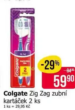 Teta Colgate Zig Zag zubní kartáček 2 ks nabídka
