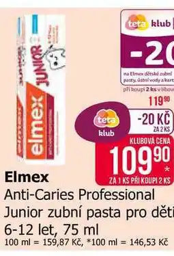 Teta Elmex Anti-Caries Professional Junior zubní pasta pro děti 6-12 let nabídka