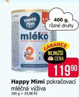 Teta Happy Mimi pokračovací mléčná výživa nabídka