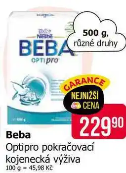 Teta BEBA Optipro pokračovací kojenecká výživa nabídka