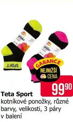 Teta Teta Sport kotníkové ponožky, různé barvy, velikosti, 3 páry v balení nabídka