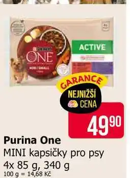 Teta Purina One kapsičky pro psy 4x 85 g, 340 g nabídka