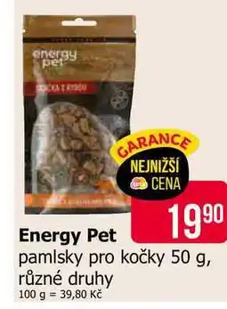Teta Energy Pet pamlsky pro kočky 50 g, různé druhy nabídka