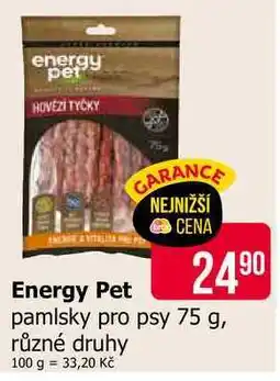 Teta Energy Pet pamlsky pro psy 75 g, různé druhy nabídka