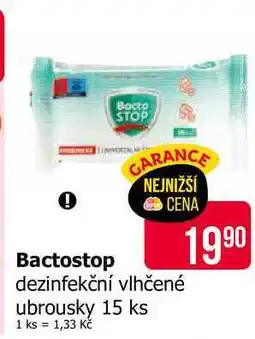 Teta Bactostop dezinfekční vlhčené ubrousky 15 ks nabídka