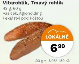 Konzum Vitarohlík, Tmavý rohlík nabídka