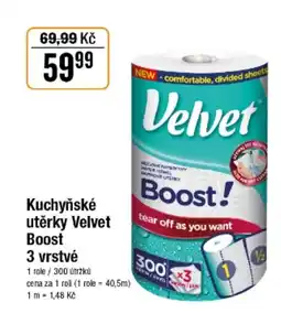TEMPO Kuchyňské utěrky Velvet Boost 3 vrstvé nabídka