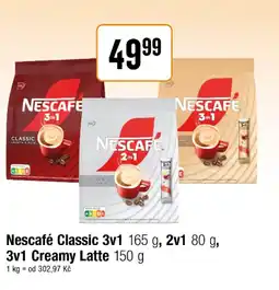 TEMPO Nescafé Classic 3v1, 2v1, 3v1 Creamy Latte nabídka