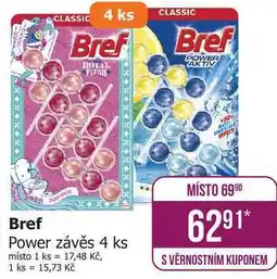 Teta Bref Power Aktiv WC blok 4x50ml, vybrané druhy nabídka