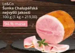 Potraviny CZ Le&Co Šunka Chalupářská nejvyšší jakosti nabídka