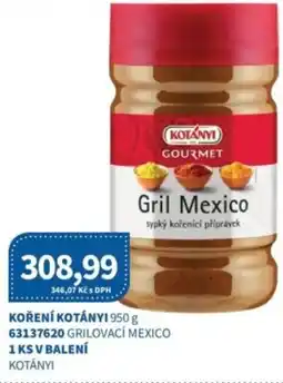 Kubík potraviny Koření kotányi nabídka