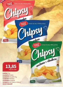 Kubík potraviny Ceská cena Chipsy nabídka