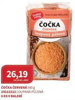 Kubík potraviny Ceská cena Čočka červená nabídka