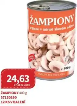 Kubík potraviny Ceská cena Žampiony nabídka