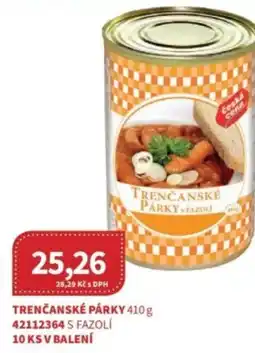 Kubík potraviny Ceská cena Trenčanské párky nabídka