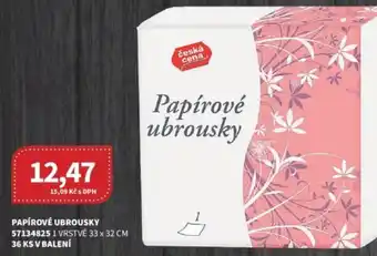 Kubík potraviny Ceská cena Papírové ubrousky nabídka