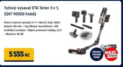 Datart Tyčový vysavač ETA Terier 3 v 1, 5247 90000 hnědý nabídka