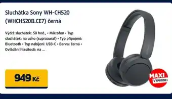 Sluchátka Sony WH-CH520 (WHCH520B.CE7) černá