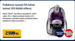Datart Podlahový vysavač ETA Salvet Animal 1513 90000 stříbrný nabídka