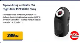 Datart Teplovzdušný ventilátor ETA Fogos Mini 1623 90000 černý nabídka