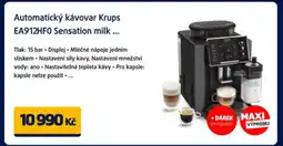 Datart Automatický kávovar Krups EA912HFO Sensation milk nabídka