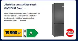 Datart Chladnička s mrazničkou Bosch KGN390CAF Green nabídka