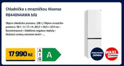 Datart Chladnička s mrazničkou Hisense RB440N4AWA bílá nabídka