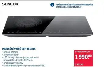 SENCOR Indukční vařič SCP 4501BK