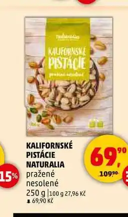 Penny Market KALIFORNSKÉ PISTÁCIE NATURALIA pražené nesolené nabídka
