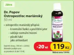 Dr. Max Dr. Popov Ostropestřec mariánský nabídka