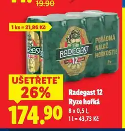 Lidl Pivo radegast ryze hořká 12 nabídka